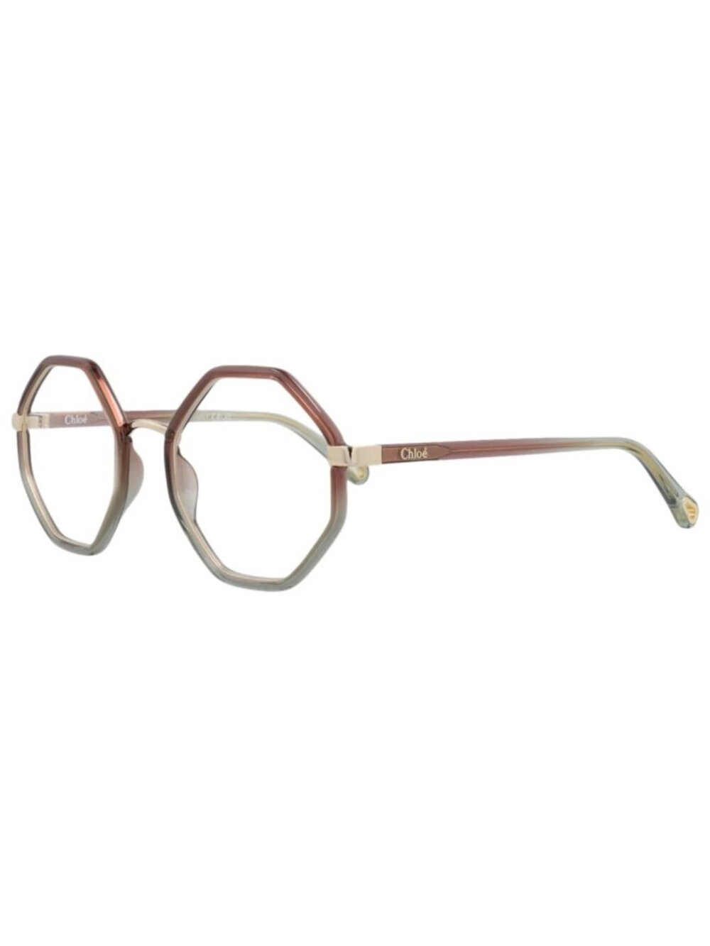 New Chloé Women's Eyeglasses Round Oval Bio Injection Frame Brown Brown